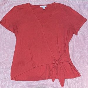Coral pink blouse